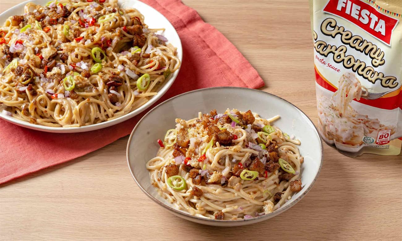 Fiesta Crispy Sisig Carbonara