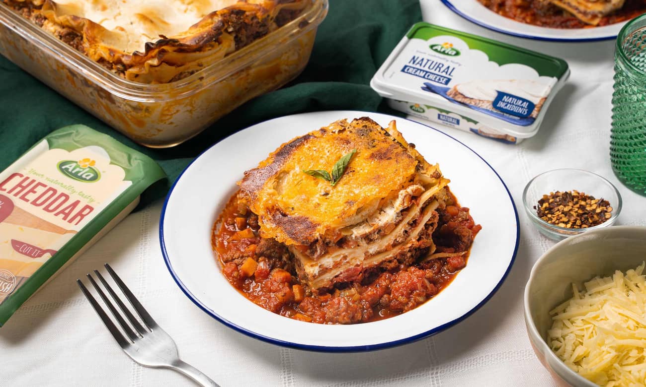 Lasagna with Crispy Cheese Crust