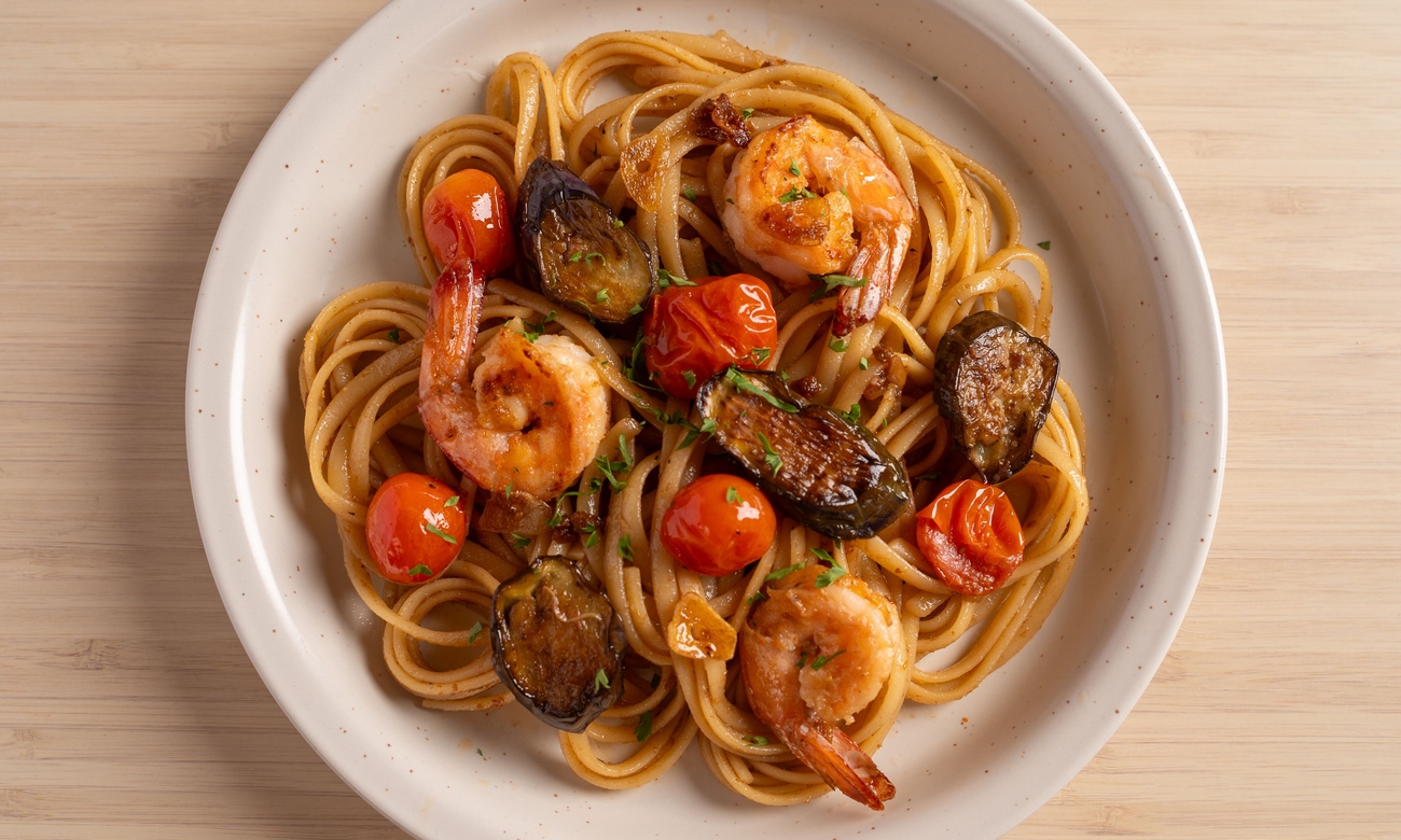Shrimp Binagoongan Pasta