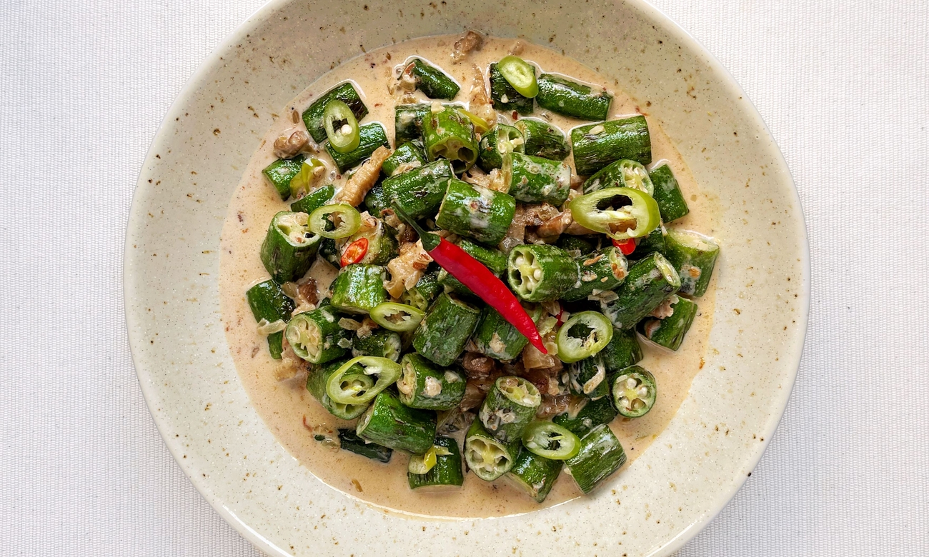 Okra Gising-Gising with Pork