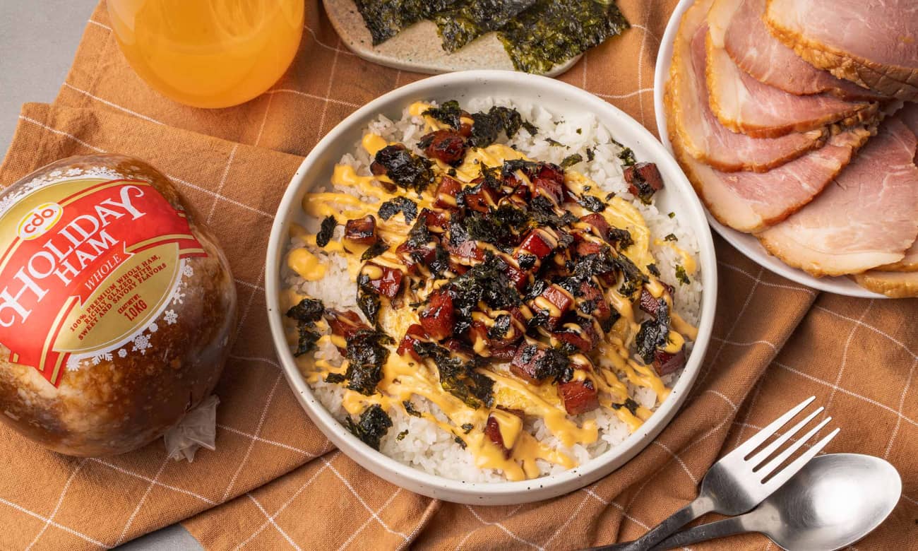 Caramelized Ham Musubi Rice Bowl